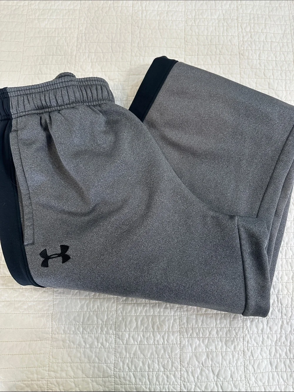 Under Armour Storm 1 Medium Loose Gray Black Athletic Pants Like New Sweatpant